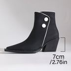 Women's Fall/Winter Platform Block-Heel Boots with Side Zipper